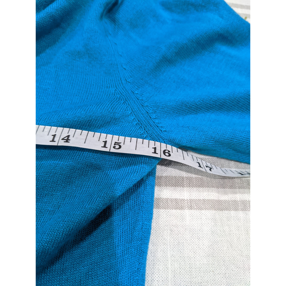 Anthropologie Moth Teal Blue Ruffle Cardigan Size Small - Picture 5 of 6